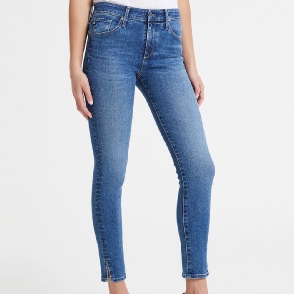 AG Adriano Goldschmied jeans the Farrah skinny ankle high rise split hem size 25